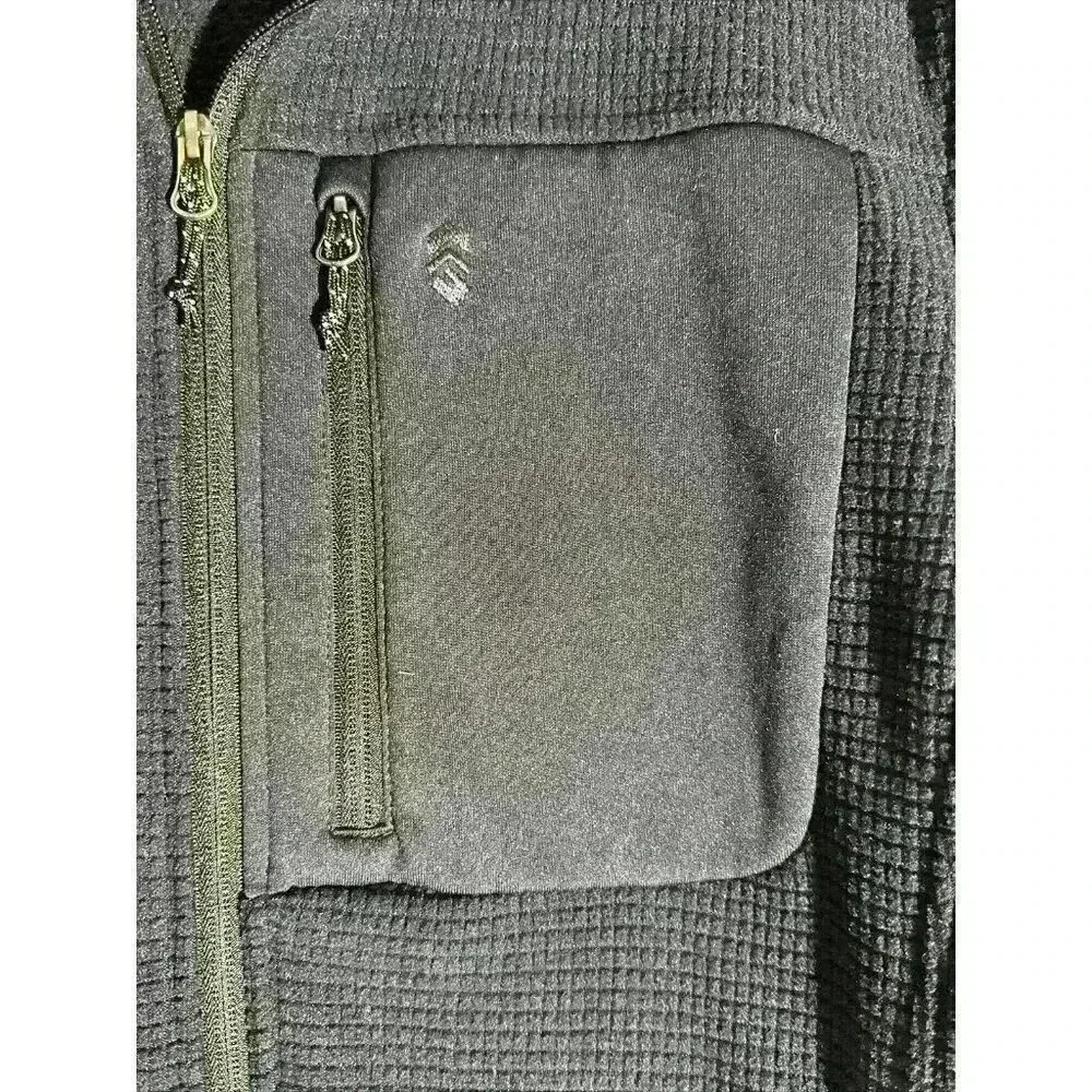 Free Country Fleece Men's Small Dark Navy-Blue Sweater Jacket Full Zip 3 Pockets